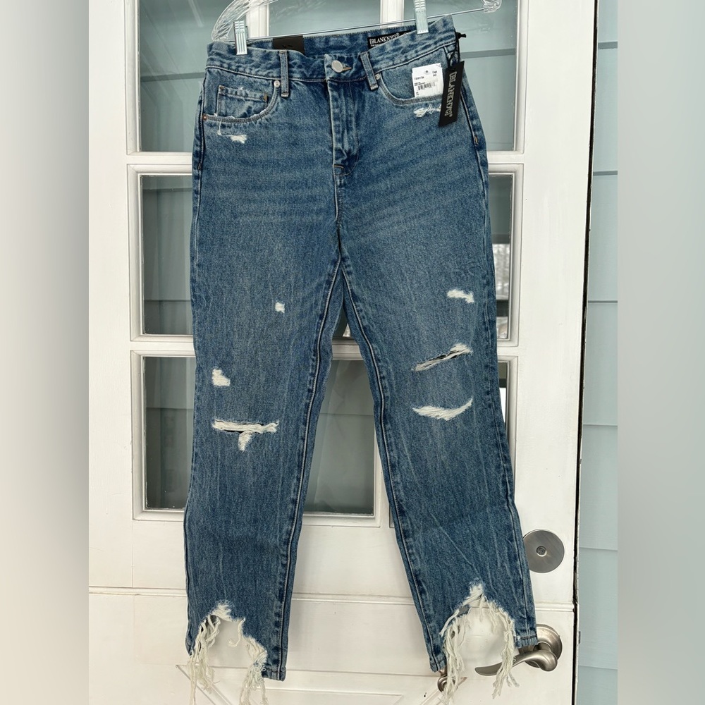Designer BlankNYC Madison Shark-Bite Cropped Ankle Jeans size 27